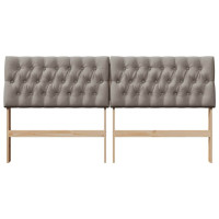 Produktbild för Klädd sänggavel Taupe 180 cm Massiv furu