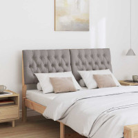 Produktbild för Klädd sänggavel Taupe 140 cm Massiv furu