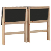 Produktbild för Klädd sänggavel Taupe 140 cm Massiv furu
