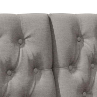 Produktbild för Klädd sänggavel Taupe 140 cm Massiv furu