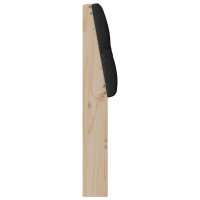 Produktbild för Klädd sänggavel Svart 120 cm Massiv furu