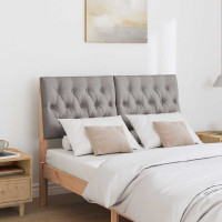 Produktbild för Klädd sänggavel Taupe 120 cm Massiv furu