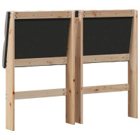 Produktbild för Klädd sänggavel Taupe 120 cm Massiv furu