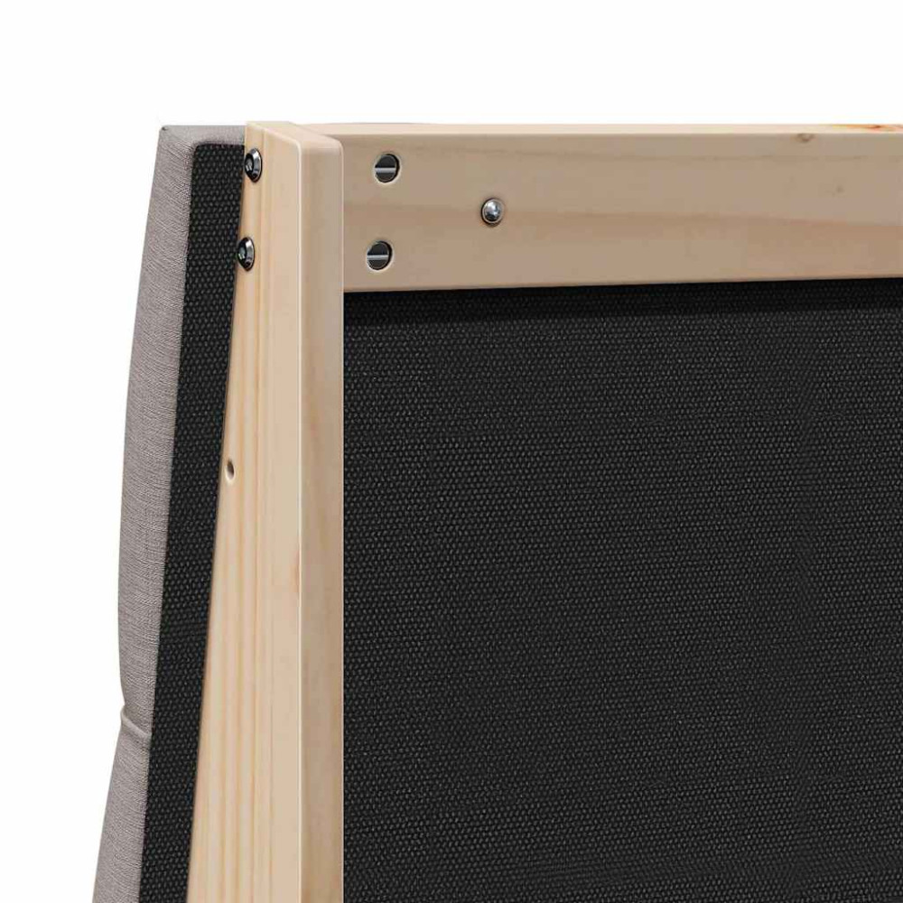 Produktbild för Klädd sänggavel Taupe 120 cm Massiv furu
