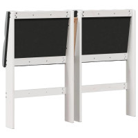 Produktbild för Klädd sänggavel Ljusgrå 120 cm Massiv furu