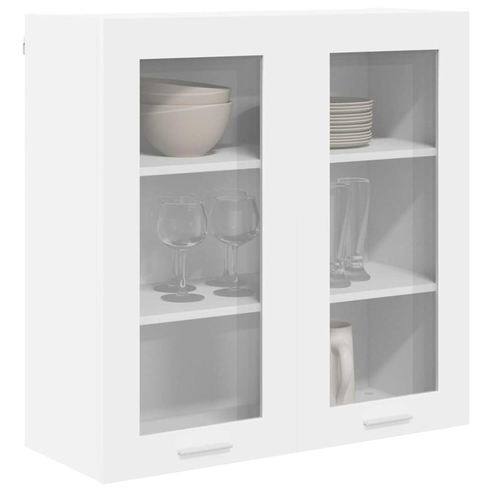 Produktbild för Hängande skåp med lagring Vit 80 x 31 x 80 cm Konstruerat trä