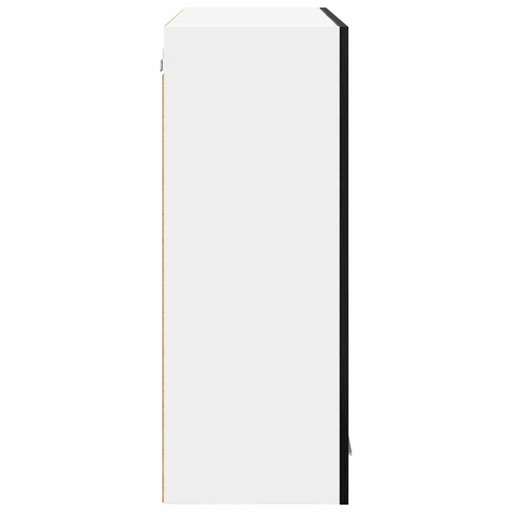 Produktbild för Hängande skåp med dörr Svart Ek 80 x 31 x 80 cm Konstruerat trä