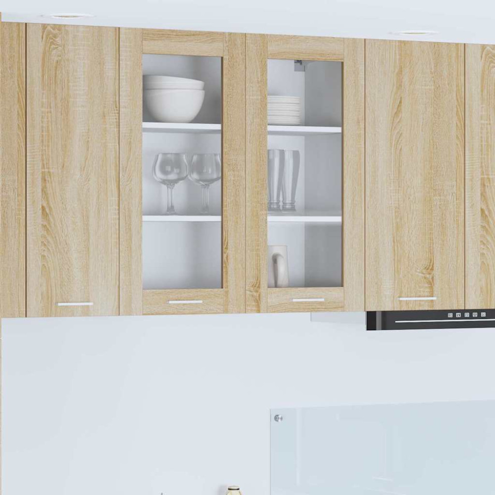 Produktbild för Hängande skåp Sonoma-ek 80 x 31 x 80 cm Konstruerat trä