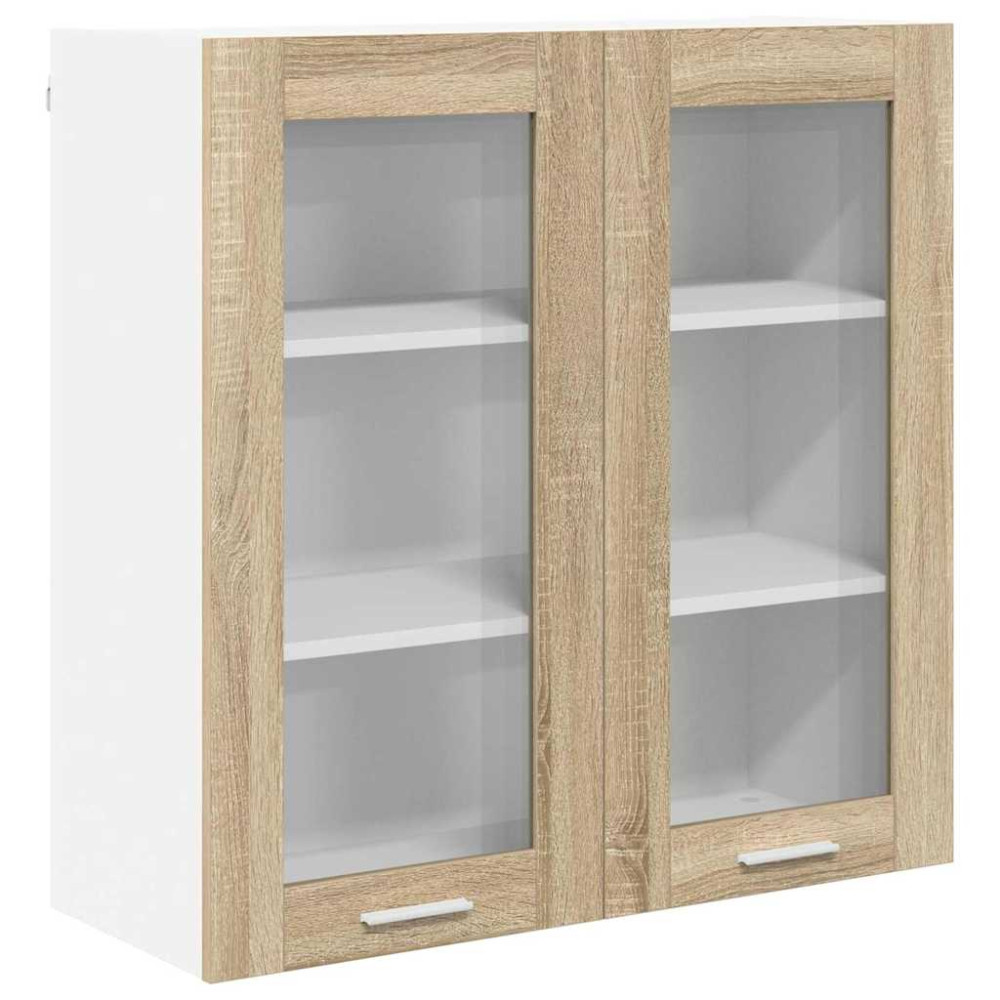Produktbild för Hängande skåp Sonoma-ek 80 x 31 x 80 cm Konstruerat trä