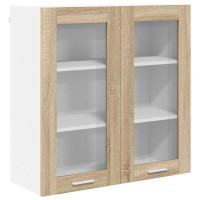 Produktbild för Hängande skåp Sonoma-ek 80 x 31 x 80 cm Konstruerat trä