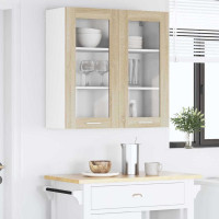 Produktbild för Hängande skåp Sonoma-ek 80 x 31 x 80 cm Konstruerat trä