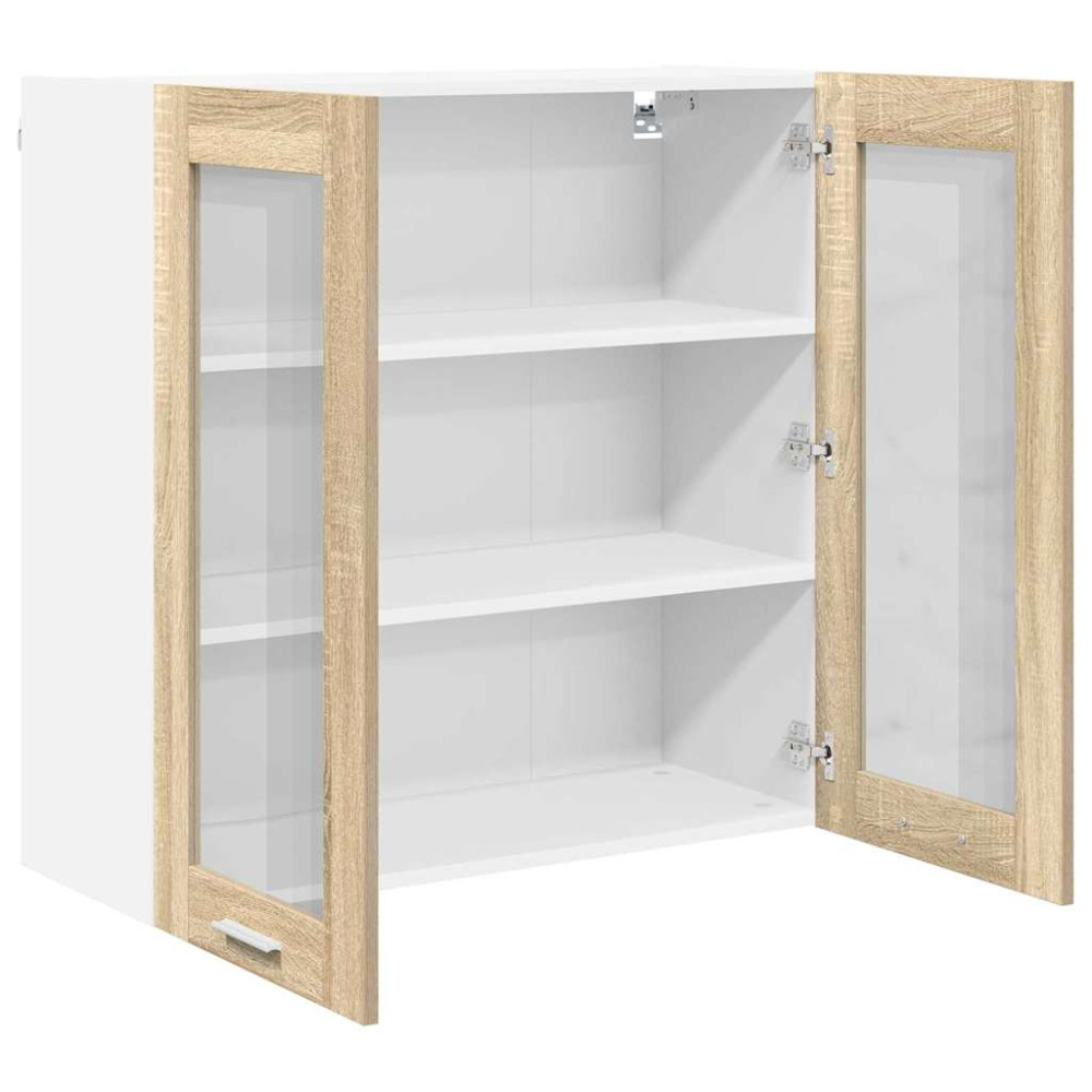Produktbild för Hängande skåp Sonoma-ek 80 x 31 x 80 cm Konstruerat trä