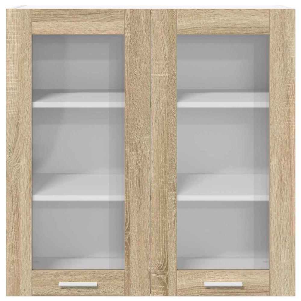 Produktbild för Hängande skåp Sonoma-ek 80 x 31 x 80 cm Konstruerat trä