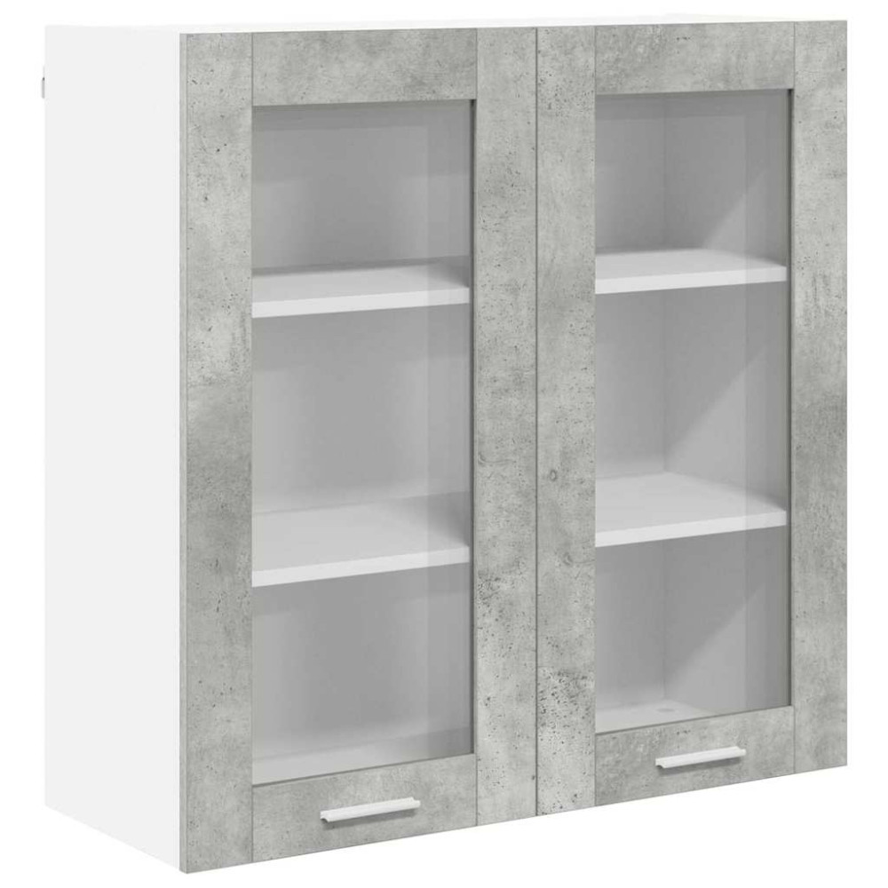 Produktbild för Hängande skåp Betonggrå 80 x 31 x 80 cm Konstruerat trä