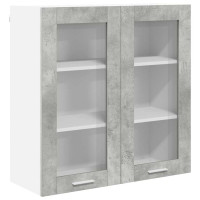 Produktbild för Hängande skåp Betonggrå 80 x 31 x 80 cm Konstruerat trä