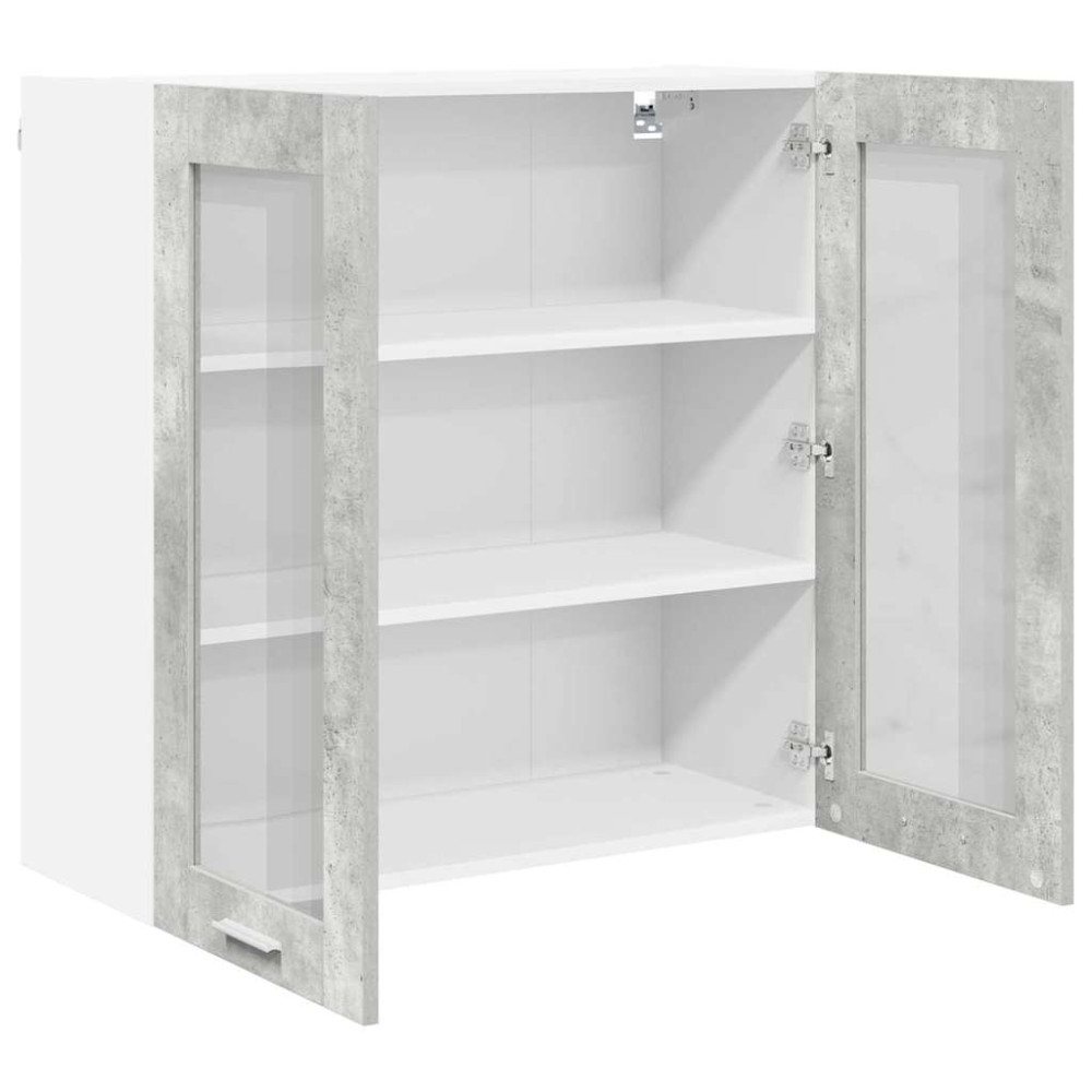 Produktbild för Hängande skåp Betonggrå 80 x 31 x 80 cm Konstruerat trä