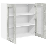 Produktbild för Hängande skåp Betonggrå 80 x 31 x 80 cm Konstruerat trä