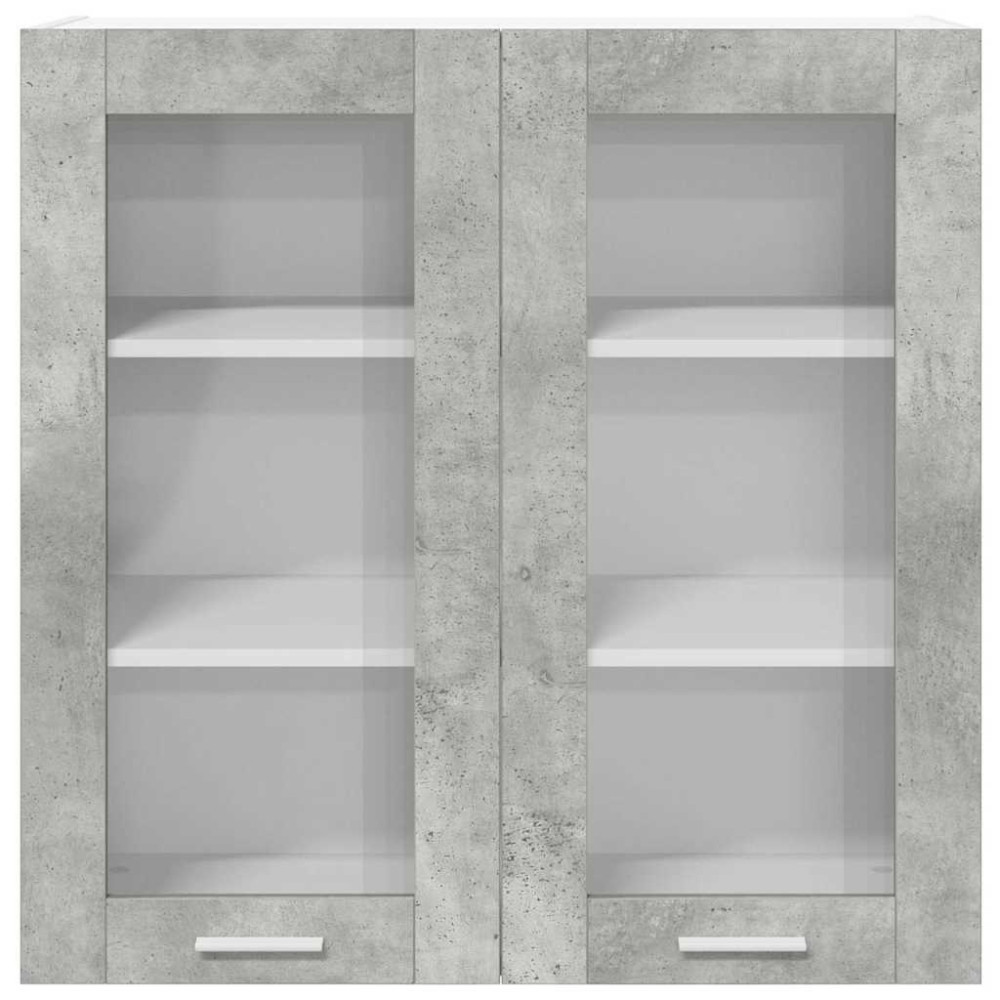Produktbild för Hängande skåp Betonggrå 80 x 31 x 80 cm Konstruerat trä