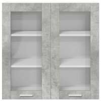 Produktbild för Hängande skåp Betonggrå 80 x 31 x 80 cm Konstruerat trä