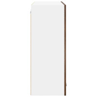 Produktbild för Hängande skåp med dörr Rökt ek 80 x 31 x 80 cm Konstruerat trä
