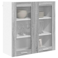 Produktbild för Hängande skåp Grå Sonoma 80 x 31 x 80 cm Konstruerat trä
