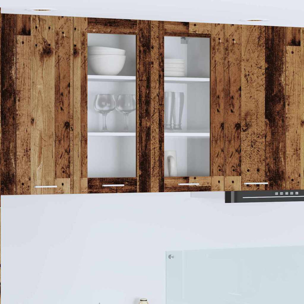 Produktbild för Hängande skåp Gammalt trä 80 x 31 x 80 cm Konstruerat trä