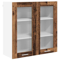Produktbild för Hängande skåp Gammalt trä 80 x 31 x 80 cm Konstruerat trä