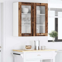 Produktbild för Hängande skåp Gammalt trä 80 x 31 x 80 cm Konstruerat trä