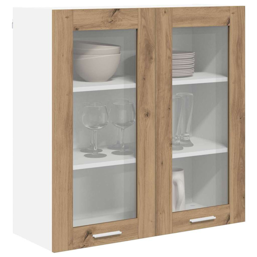 Produktbild för Hängande skåp Artisan Ek 80 x 31 x 80 cm Konstruerat trä