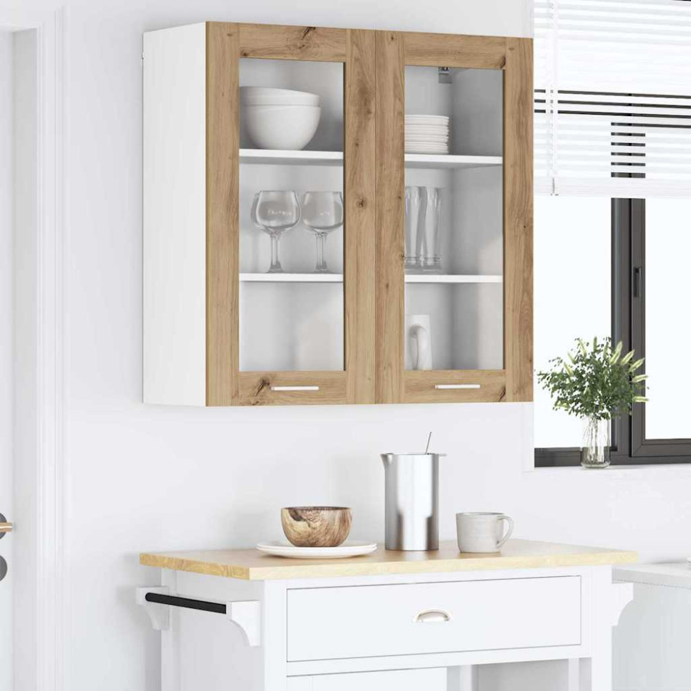 Produktbild för Hängande skåp Artisan Ek 80 x 31 x 80 cm Konstruerat trä