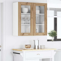 Produktbild för Hängande skåp Artisan Ek 80 x 31 x 80 cm Konstruerat trä