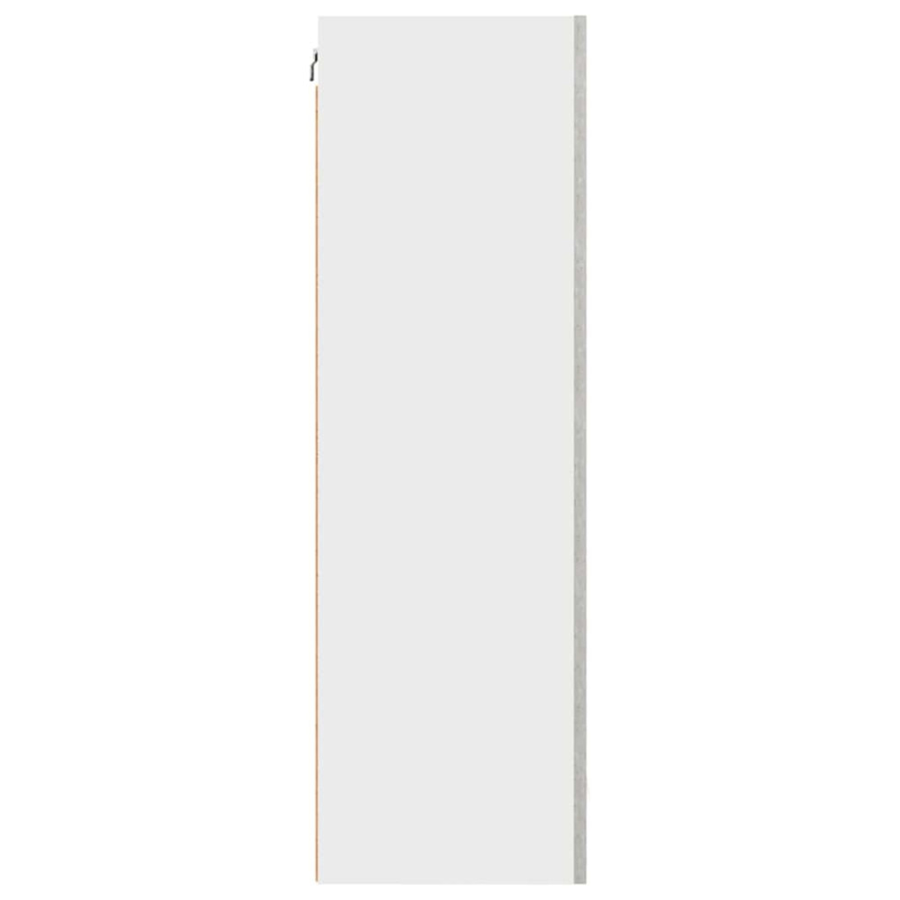 Produktbild för Hängande skåp med lagring Betonggrå och vit 50 x 31 x 100 cm