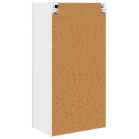 Produktbild för Hängande skåp med lagring Betonggrå och vit 50 x 31 x 100 cm