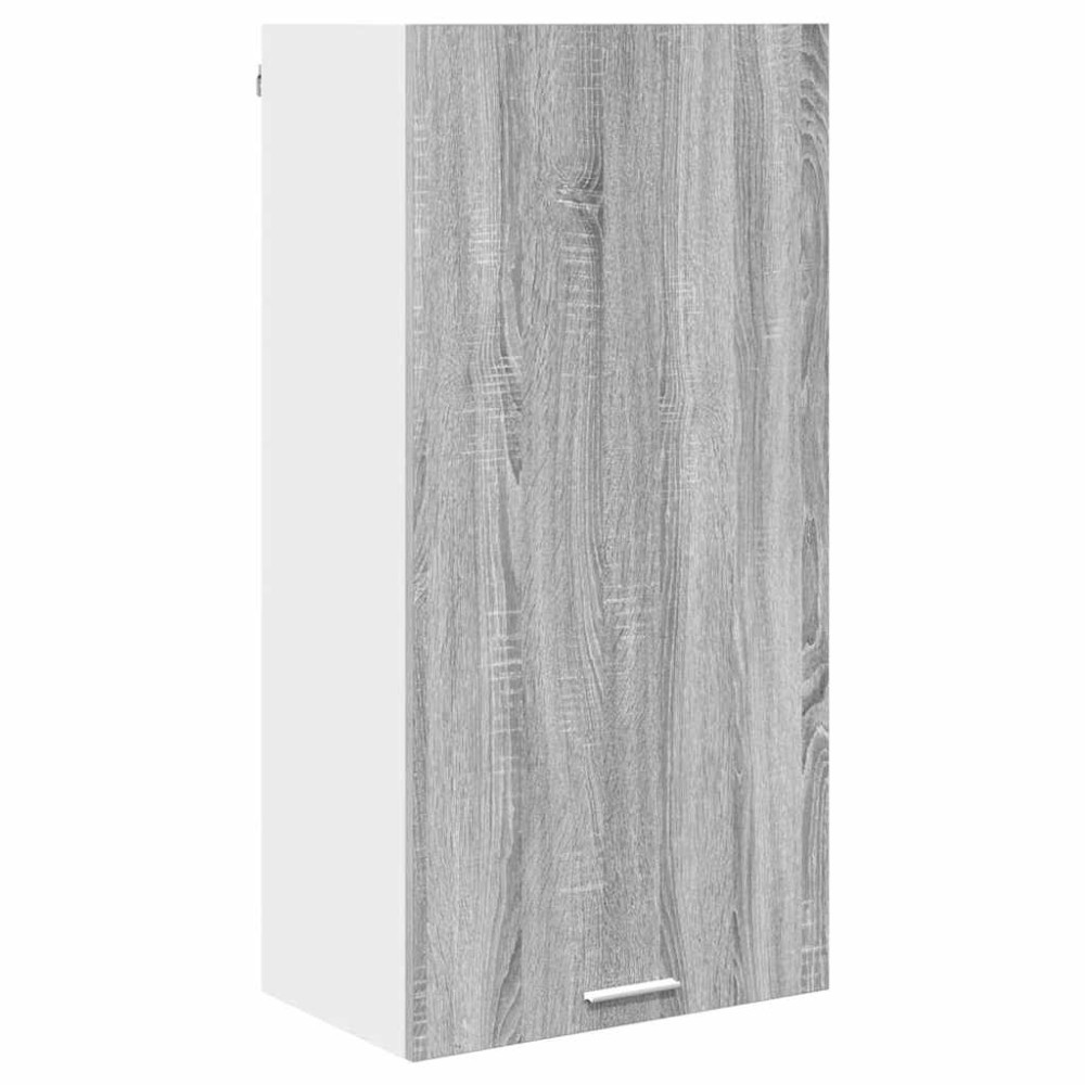 Produktbild för Hängande skåp med lagring Grå Sonoma och vit 50 x 31 x 100 cm