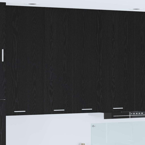 vidaXL Hängande skåp Svart Ek 60 x 31 x 100 cm Konstruerat trä