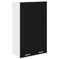 Produktbild för Hängande skåp Svart Ek 60 x 31 x 100 cm Konstruerat trä