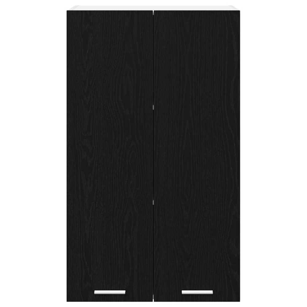 Produktbild för Hängande skåp Svart Ek 60 x 31 x 100 cm Konstruerat trä