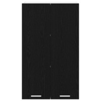 Produktbild för Hängande skåp Svart Ek 60 x 31 x 100 cm Konstruerat trä