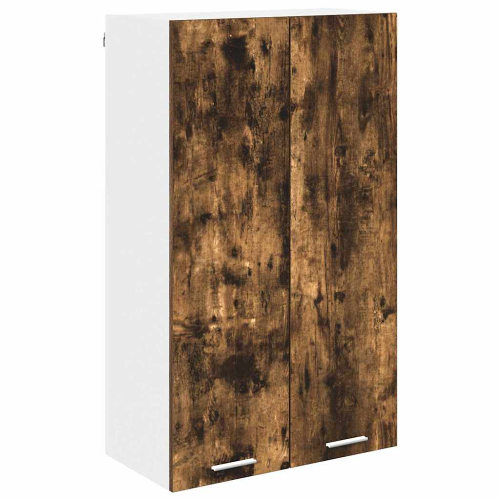 Produktbild för Hängande skåp med dörr Rökt ek 60 x 31 x 100 cm Konstruerat trä