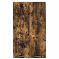 Produktbild för Hängande skåp med dörr Rökt ek 60 x 31 x 100 cm Konstruerat trä