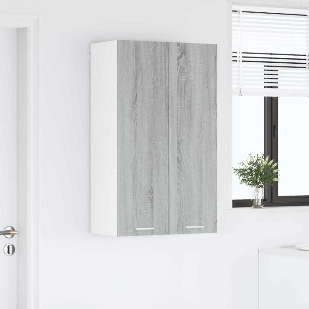 Produktbild för Hängande skåp Grå Sonoma 60 x 31 x 100 cm Konstruerat trä