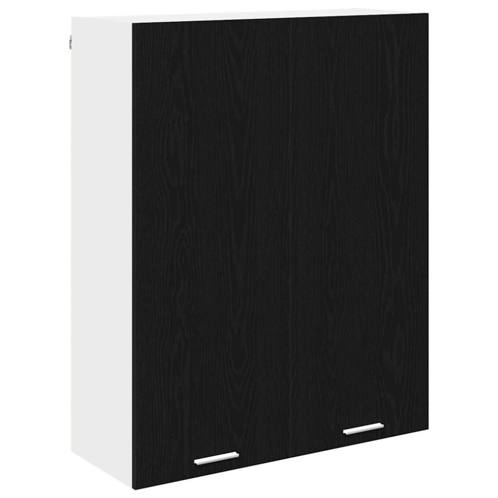 Produktbild för Hängande skåp Svart Ek 80 x 31 x 100 cm Konstruerat trä