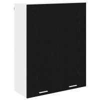Produktbild för Hängande skåp Svart Ek 80 x 31 x 100 cm Konstruerat trä