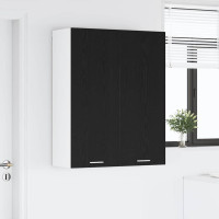 Produktbild för Hängande skåp Svart Ek 80 x 31 x 100 cm Konstruerat trä