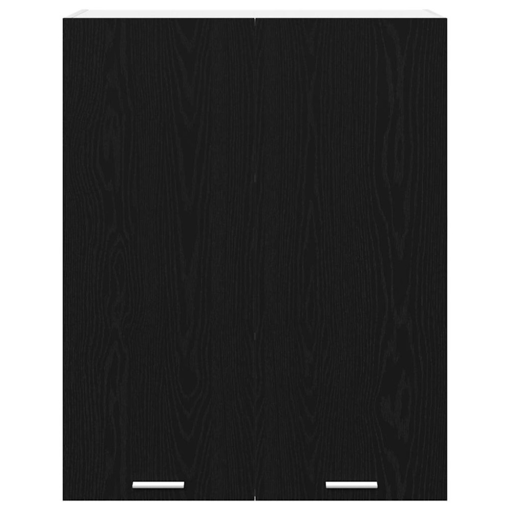 Produktbild för Hängande skåp Svart Ek 80 x 31 x 100 cm Konstruerat trä
