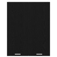 Produktbild för Hängande skåp Svart Ek 80 x 31 x 100 cm Konstruerat trä