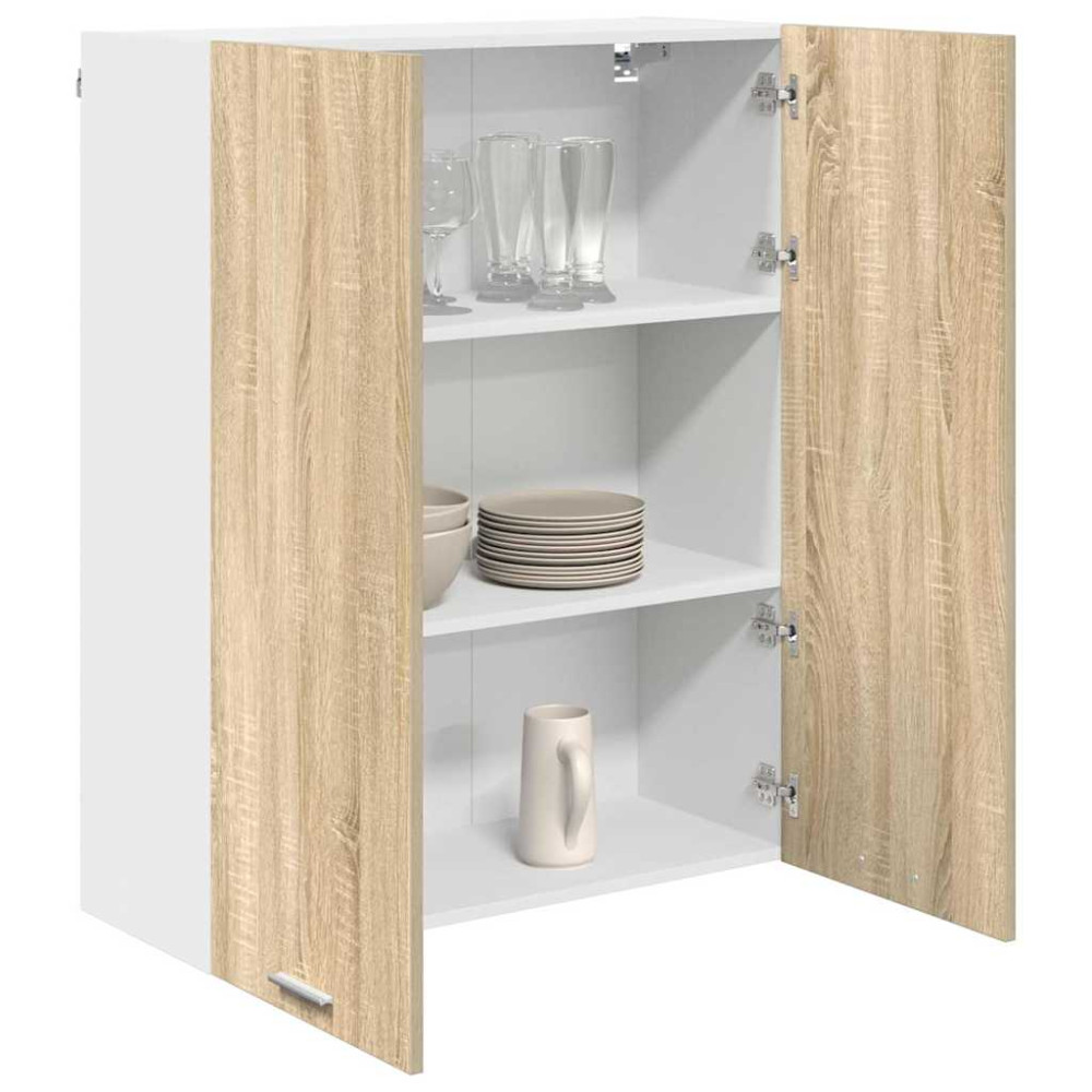 Produktbild för Hängande skåp Sonoma-ek 80 x 31 x 100 cm Konstruerat trä