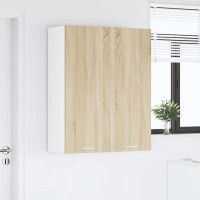 Produktbild för Hängande skåp Sonoma-ek 80 x 31 x 100 cm Konstruerat trä