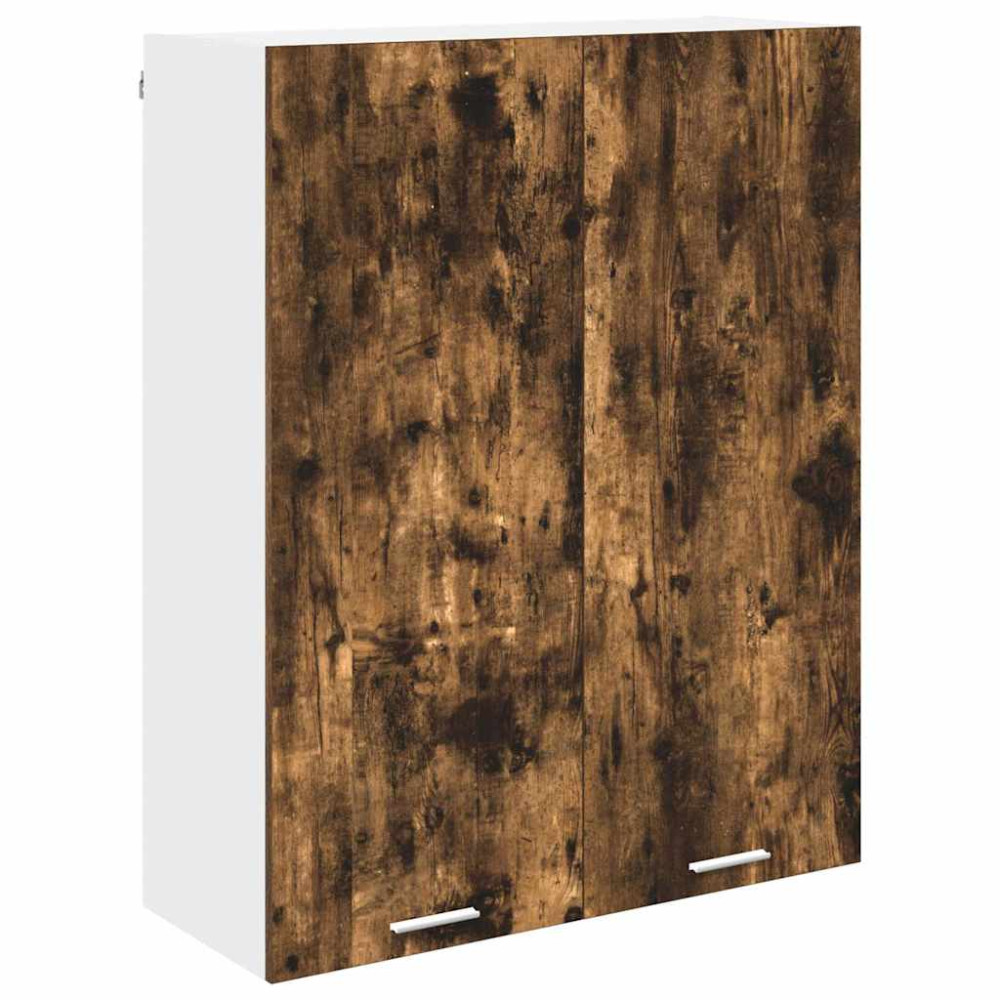Produktbild för Hängande skåp med dörr Rökt ek 80 x 31 x 100 cm Konstruerat trä