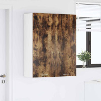 Produktbild för Hängande skåp med dörr Rökt ek 80 x 31 x 100 cm Konstruerat trä